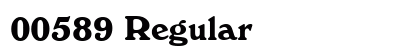 00589 Regular Font 00589 Regular Font Preview