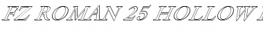 FZ ROMAN 25 HOLLOW ITALIC Normal Font