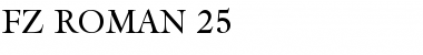 FZ ROMAN 25 Normal Font