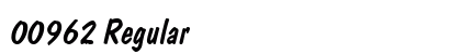 00962 Regular Font 00962 Regular Font Preview