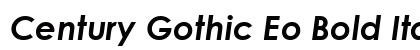 Century Gothic Eo Bold Italic Font Century Gothic Eo Bold Italic Font Preview