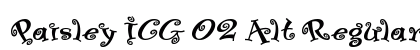 Paisley ICG 02 Alt Regular Font Preview Paisley ICG 02 Alt Regular Font Preview