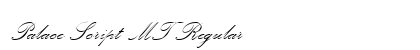 Palace Script MT Regular Font Palace Script MT Regular Font Preview