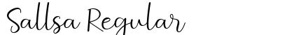 Sallsa Regular Font Preview Sallsa Regular Font Preview