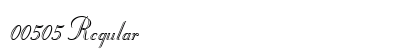 00505 Regular Font 00505 Regular Font Preview
