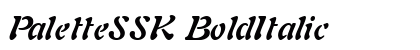 PaletteSSK BoldItalic Font PaletteSSK BoldItalic Font Preview