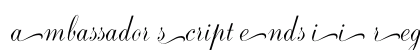 Ambassador Script Ends II Regular Font Ambassador Script Ends II Regular Font Preview