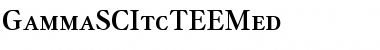 GammaSCItcTEEMed Regular Font