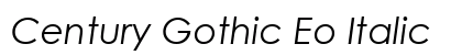 Century Gothic Eo Italic Font Century Gothic Eo Italic Font Preview