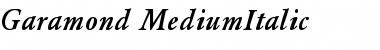 Download Garamond-MediumItalic Font