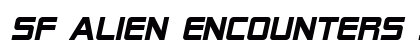 SF Alien Encounters Solid Italic Font SF Alien Encounters Solid Italic Font Preview