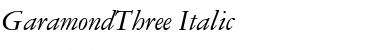 GaramondThree RomanItalic Font