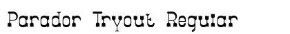 Parador Tryout Regular Font Parador Tryout Regular Font Preview