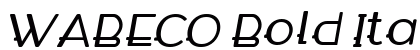 WABECO Bold Italic Font Preview WABECO Bold Italic Font Preview