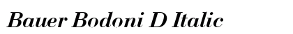 Bauer Bodoni D Italic Font Bauer Bodoni D Italic Font Preview