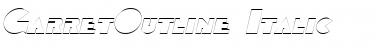 GarretOutline Italic Font