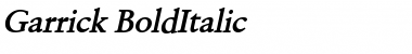 Garrick BoldItalic Font