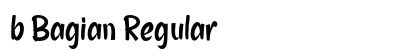 b Bagian Regular (OpenType) Font Preview b Bagian Regular (OpenType) Font Preview