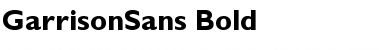 GarrisonSans-Bold Regular Font