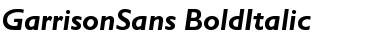 GarrisonSans-BoldItalic Regular Font