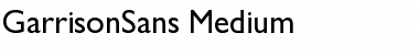GarrisonSans-Medium Regular Font