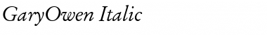 GaryOwen Italic Italic Font