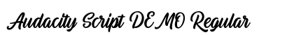 Audacity Script DEMO Regular Font Audacity Script DEMO Regular Font Preview