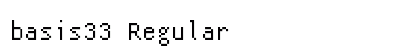 basis33 Regular Font basis33 Regular Font Preview