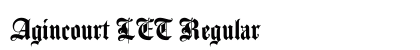 Agincourt LET Regular Font Preview Agincourt LET Regular Font Preview
