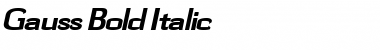 Gauss Bold Italic
