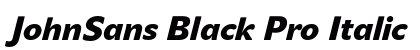 JohnSans Black Pro Italic Font JohnSans Black Pro Italic Font Preview