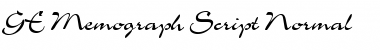 GE Memograph Script Normal Font