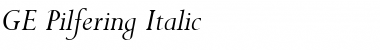 GE Pilfering Italic