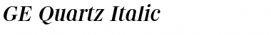 GE Quartz Italic Font