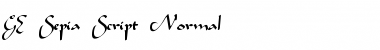 GE Sepia Script Normal Font