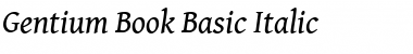 Gentium Book Basic Italic Font