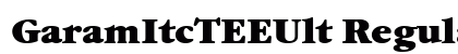 GaramItcTEEUlt Regular Font GaramItcTEEUlt Regular Font Preview