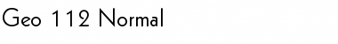Geo 112 Normal Font