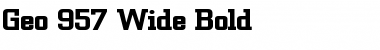 Geo 957 Wide Bold Font