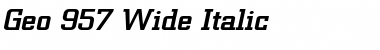 Geo 957 Wide Italic Font