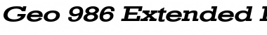 Geo 986 Extended Bold Italic