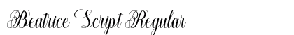 Beatrice Script Regular (OpenType) Font Preview Beatrice Script Regular (OpenType) Font Preview