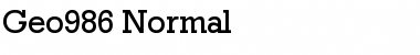 Geo986 Normal Font