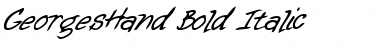 GeorgesHand Bold Italic