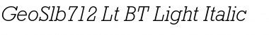 Download GeoSlb712 Lt BT Font