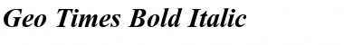Geo_Times Bold Italic Font