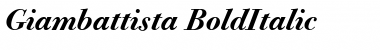 Giambattista BoldItalic Font