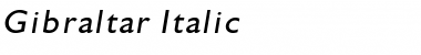 Gibraltar Italic Font