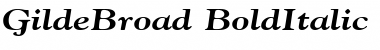 GildeBroad BoldItalic Font