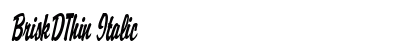 BriskDThin Italic Font BriskDThin Italic Font Preview